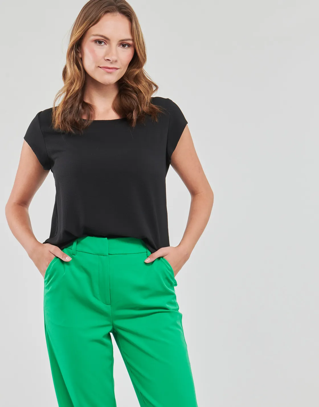 Only - ONLVIC S/S SOLID TOP PTM Noir