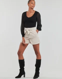 Only - ONLVIOLA HW PB BELT CORD SHORTS TLR< Shorts & Bermudas