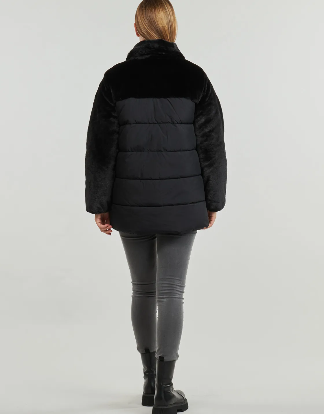 Only - ONLWANJA FUR PUFFER MIX COAT CC OTW Noir New