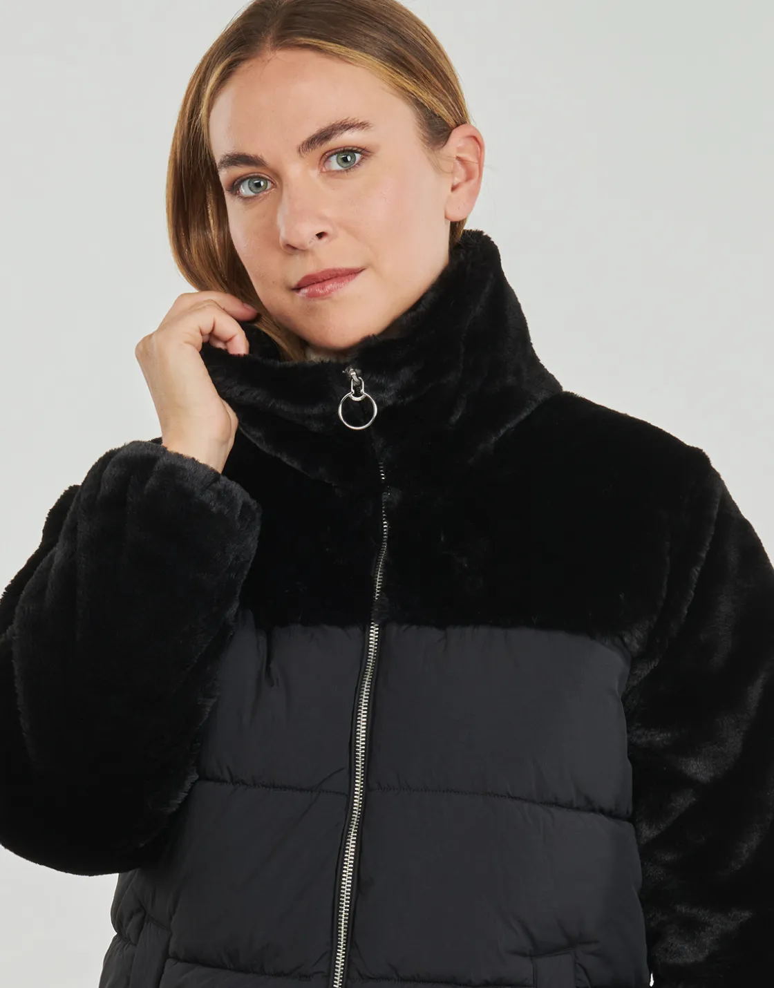 Only - ONLWANJA FUR PUFFER MIX COAT CC OTW Noir New