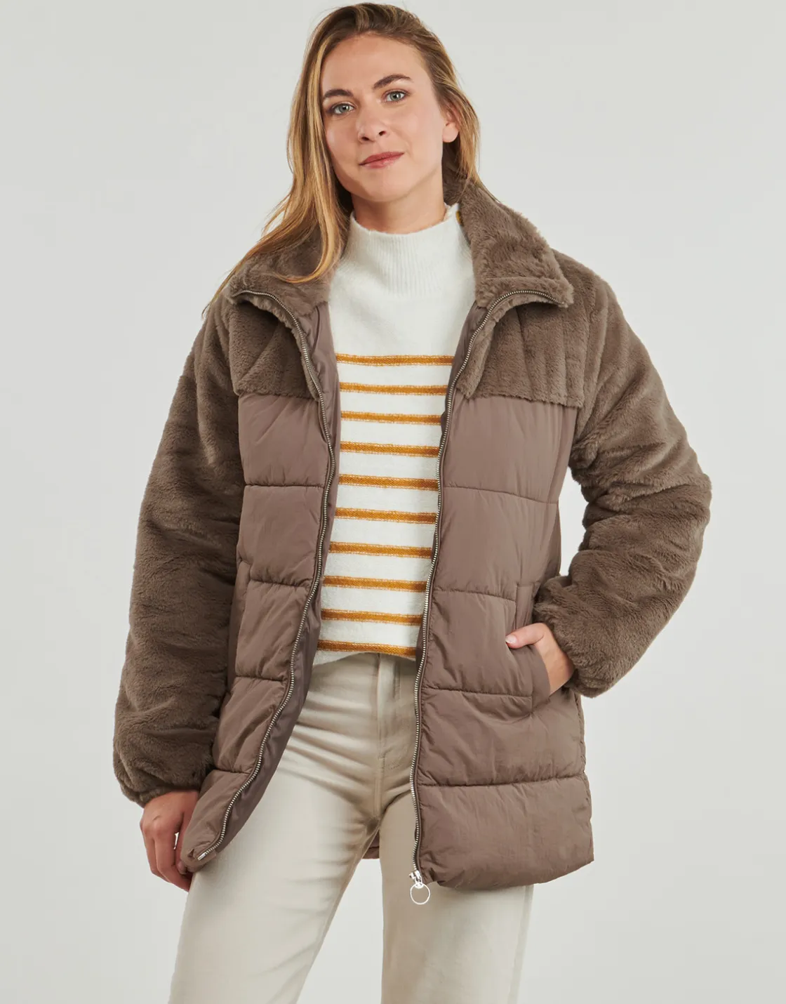 Only - ONLWANJA FUR PUFFER MIX COAT CC OTW< Manteaux