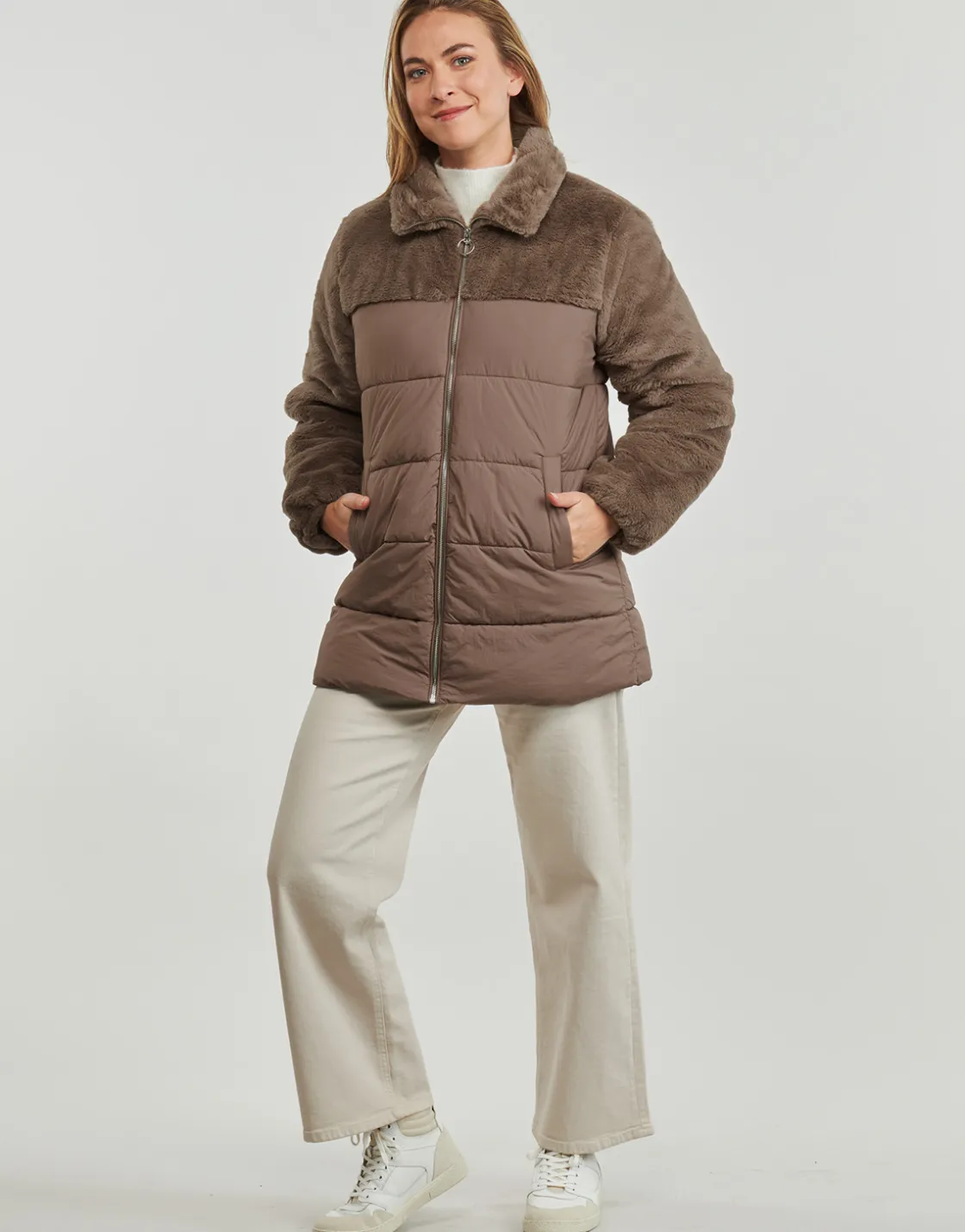 Only - ONLWANJA FUR PUFFER MIX COAT CC OTW< Manteaux