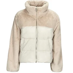 Only - ONLWANJA FUR PUFFER MIX JACKET CC OTW Beige Outlet