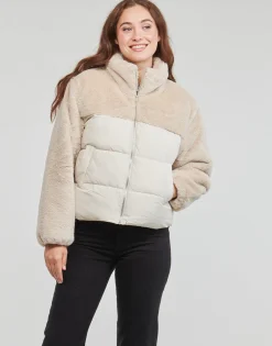 Only - ONLWANJA FUR PUFFER MIX JACKET CC OTW Beige Outlet