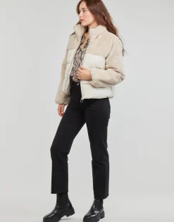 Only - ONLWANJA FUR PUFFER MIX JACKET CC OTW Beige Outlet