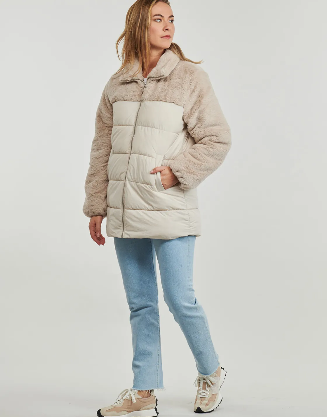 Only Manteaux^- ONLWANJA FUR PUFFER MIX COAT CC OTW