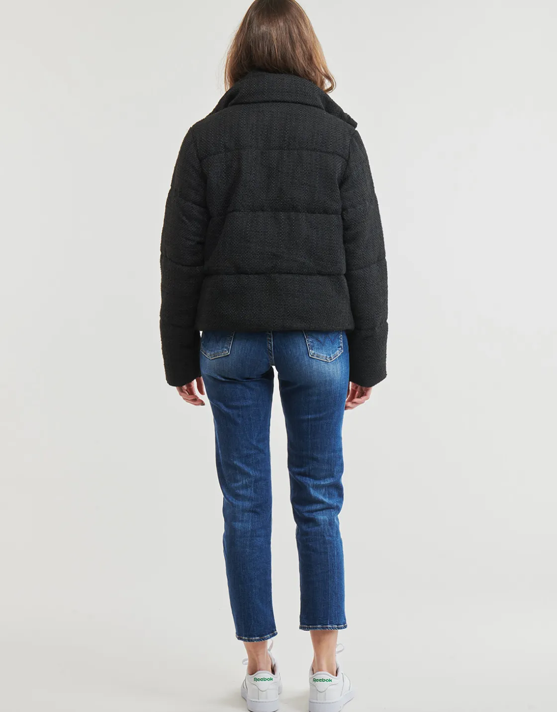 Only - ONLWIKI BOUCLE MIX PUFFER JACKET OTW Noir Online
