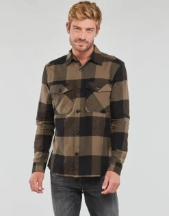 Only & Sons  - ONSMILO LS CHECK OVERSHIRT Marron New