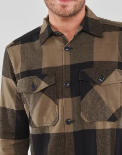 Only & Sons  - ONSMILO LS CHECK OVERSHIRT Marron New