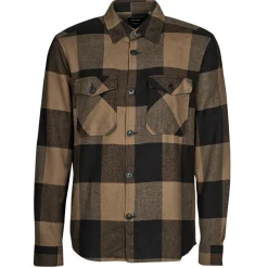 Only & Sons  - ONSMILO LS CHECK OVERSHIRT Marron New