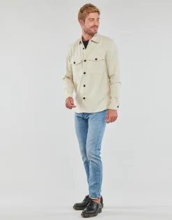 Only & Sons  - ONSMILO LS SOLID OVERSHIRT NOOS Creme Sale