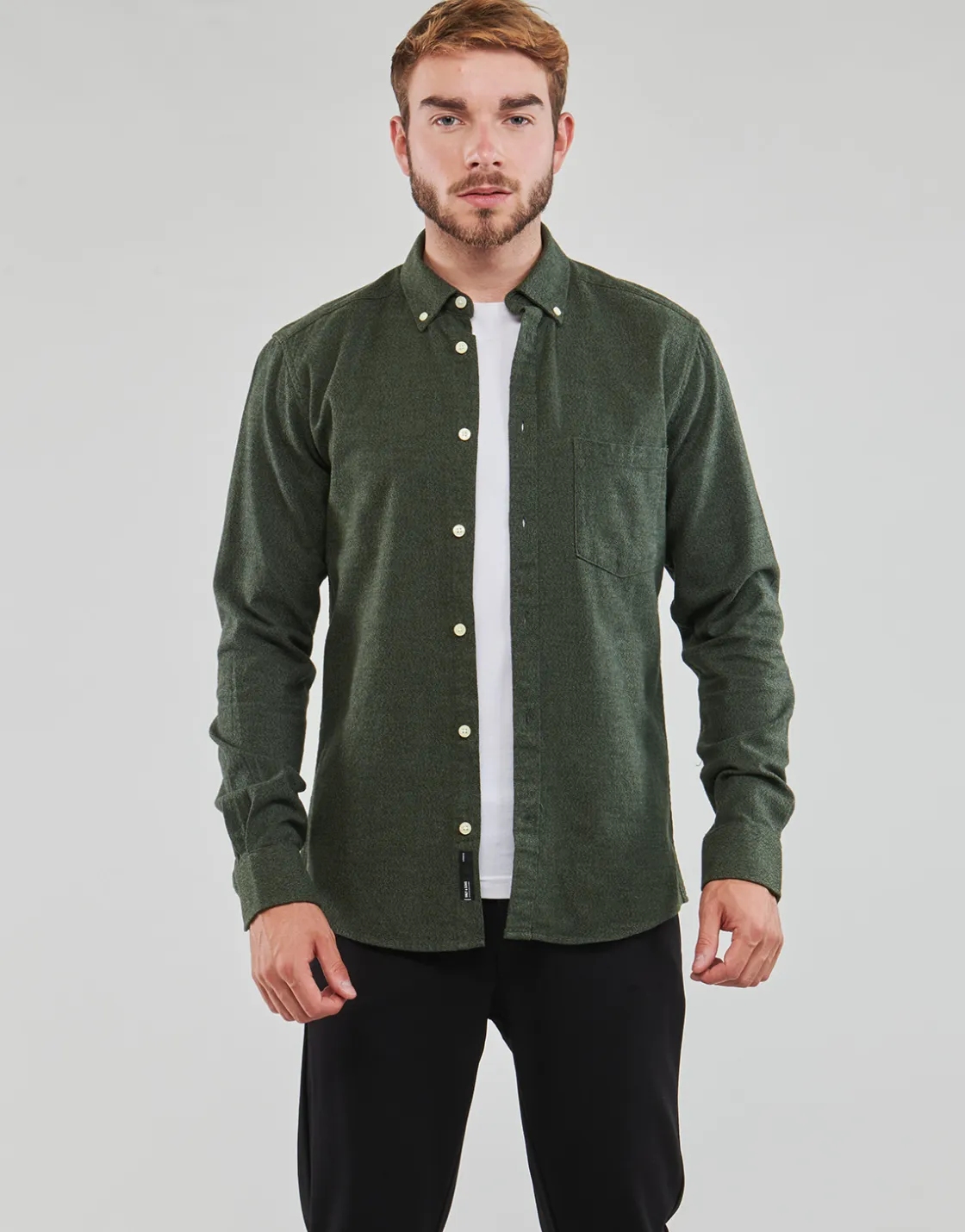 Only & Sons - ONSNIKO LS MELANGE SHIRT Kaki Outlet