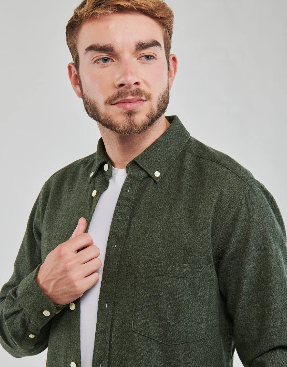 Only & Sons - ONSNIKO LS MELANGE SHIRT Kaki Outlet