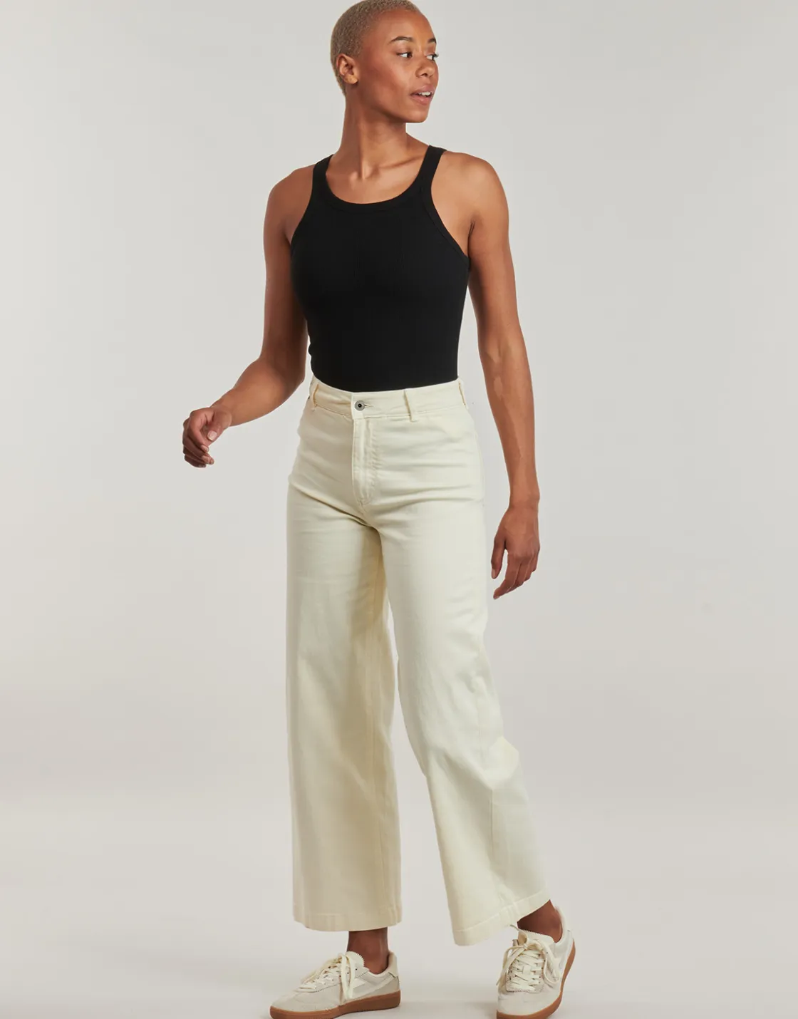 Pepe jeans Pantalons^- HIGH RISE WIDE CROP TANIA
