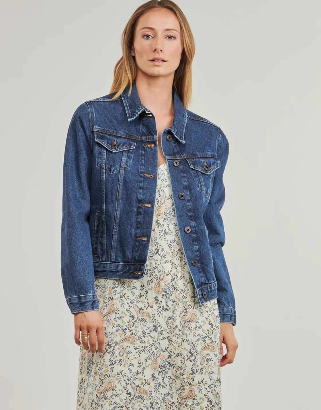 Pepe jeans - REGULAR JACKET Bleu Clearance
