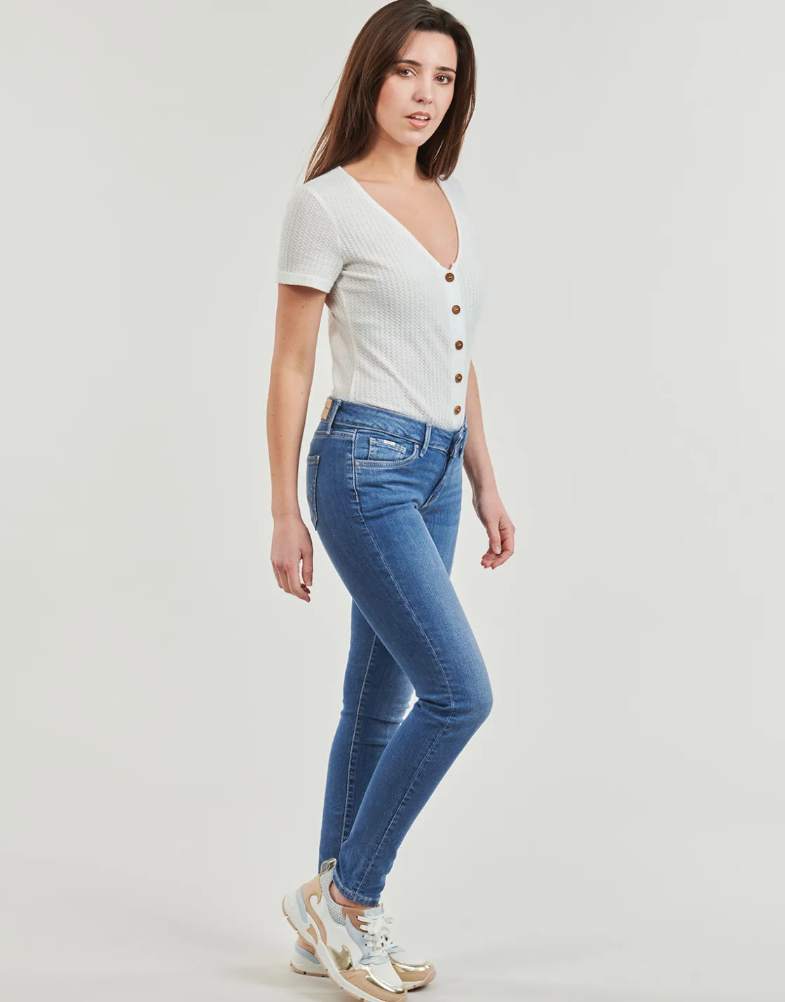 Pepe jeans - SKINNY JEANS LW Bleu Best