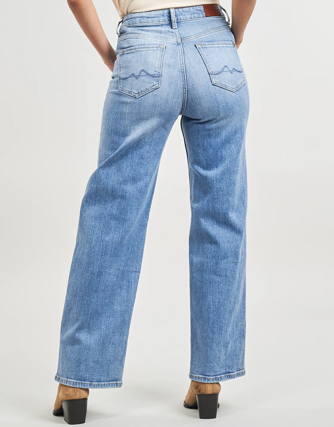 Pepe jeans - WIDE LEG JEANS UHW Bleu Sale