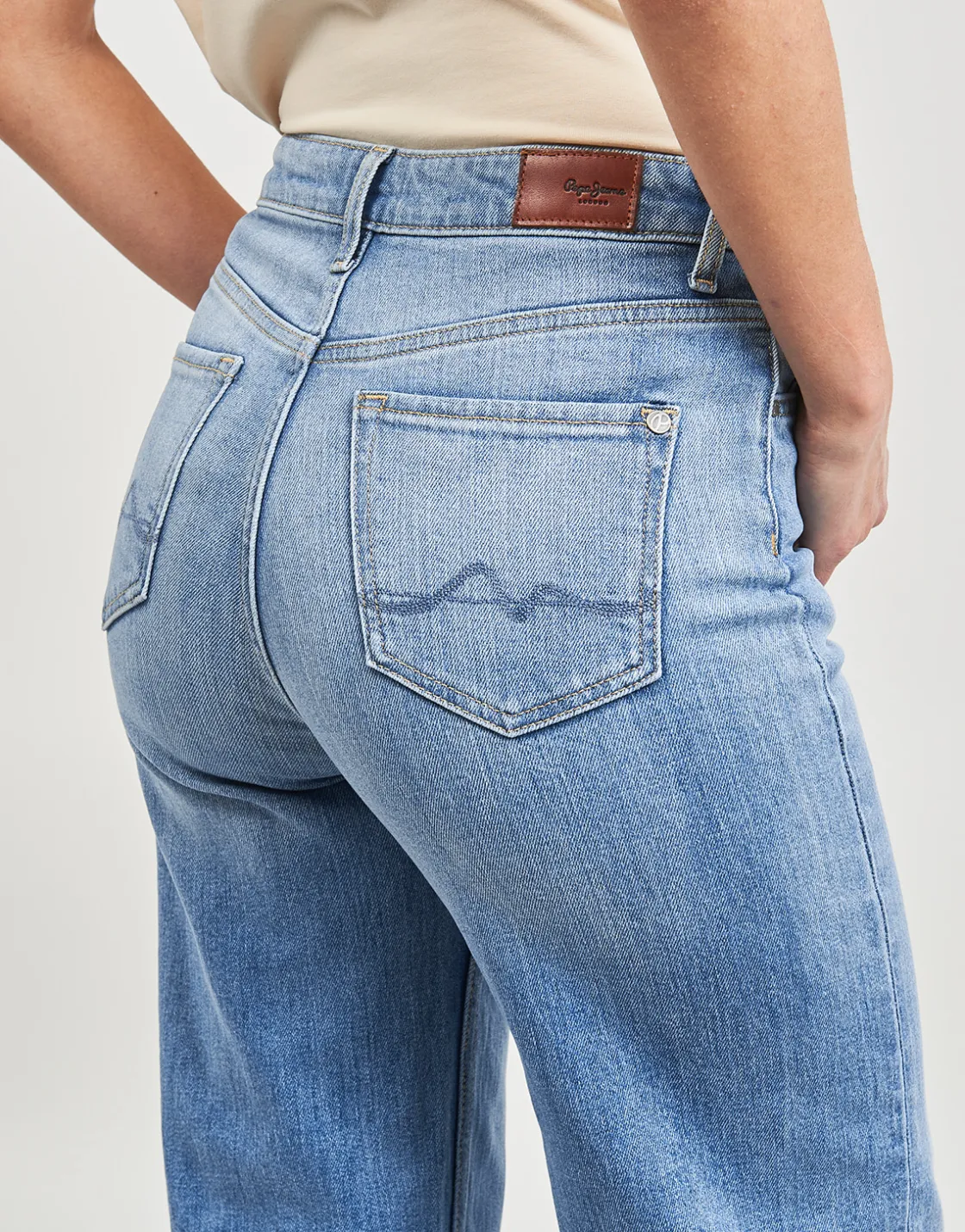 Pepe jeans - WIDE LEG JEANS UHW Bleu Sale