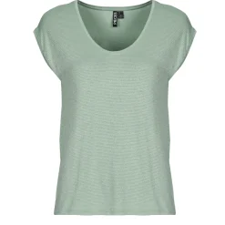 Pieces - PCBILLO TEE LUREX STRIPES Bleu Discount