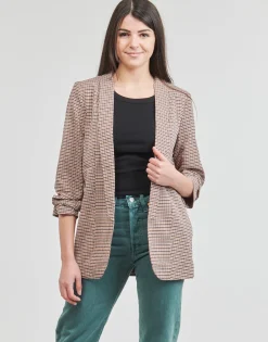 Pieces - PCBOSS 3/4 PRINTED BLAZER Marron Clearance