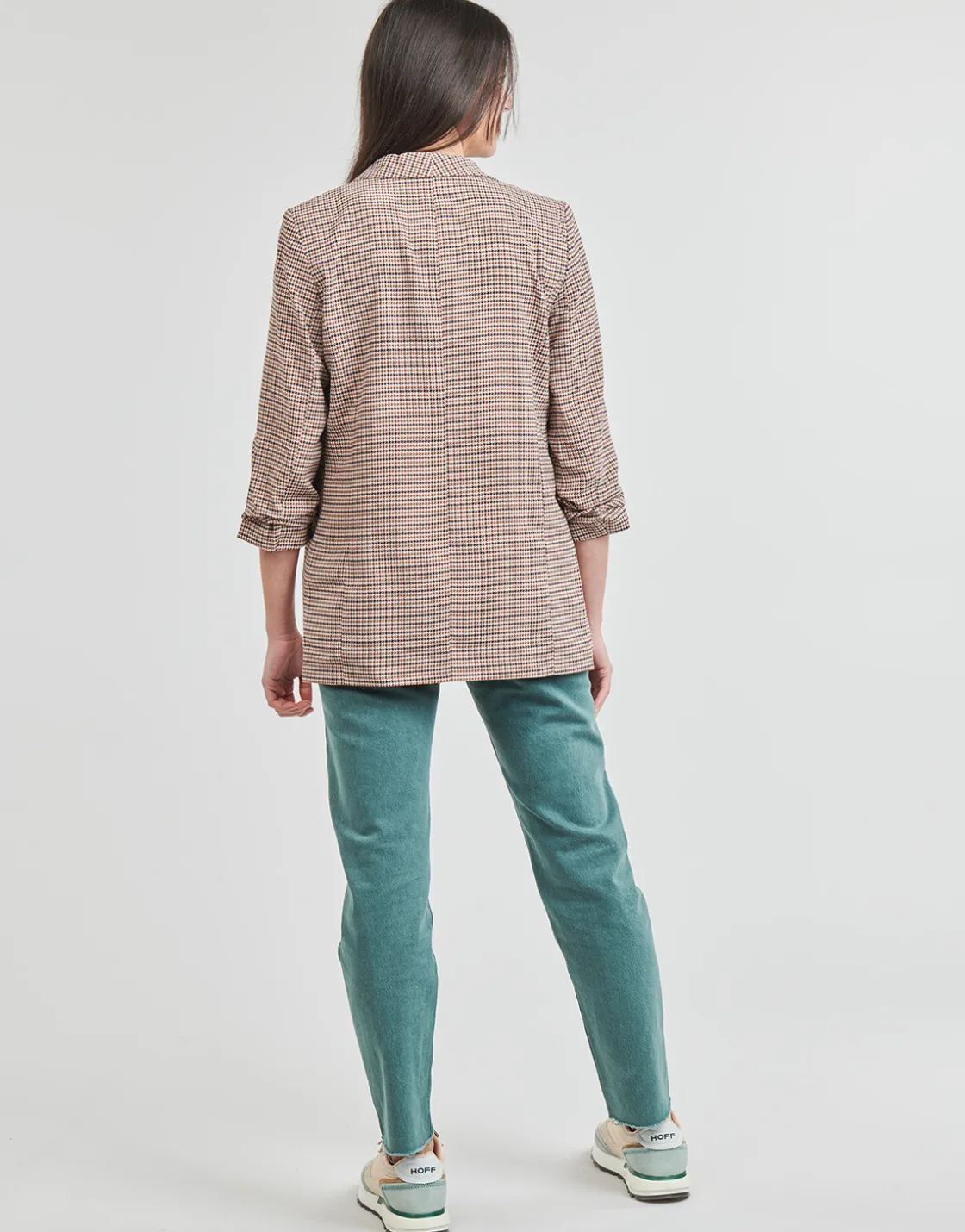 Pieces - PCBOSS 3/4 PRINTED BLAZER Marron Clearance