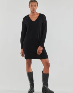 Pieces - PCJULIANA LS V-NECK KNIT DRESS NOOS BC< Robes