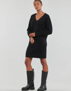 Pieces - PCJULIANA LS V-NECK KNIT DRESS NOOS BC< Robes