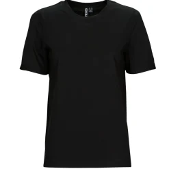 Pieces - PCRIA SS FOLD UP SOLID TEE Noir Best