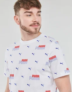 Puma T-shirts & Polos^- ESS+ LOGO POWER AOP