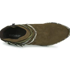 Regard - NAPOLI V3 VELOURS MILITARE Kaki