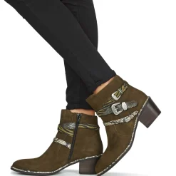 Regard - NAPOLI V3 VELOURS MILITARE Kaki