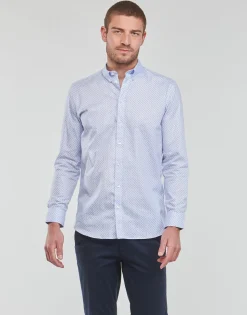 Selected Chemises^- ETHAN MICRO MOTIF SLIM FIT