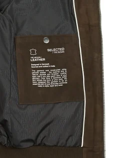 Selected Vestes^- SLHARCHIVE BOMBER SUEDE JKT NOOS