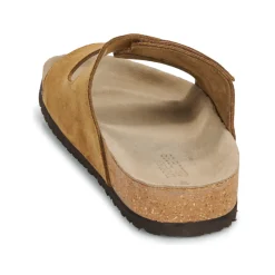 Selected - SLHBASTIAN SUEDE STRAP SLIDER B Cognac Clearance