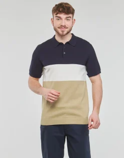 Selected - SLHMATTIS SS KNIT BLOCK POLO B< T-shirts & Polos