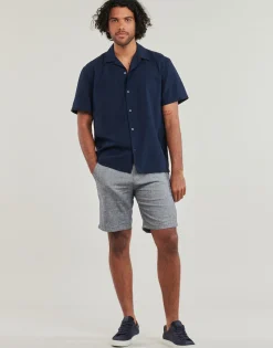 Selected - SLHREGULAR-BRODY LINEN SHORTS Marine Hot