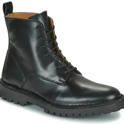 Selected - SLHRICKY LEATHER LACE-UP BOOT Noir Hot