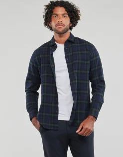 Selected - SLHSLIMOWEN-FLANNEL SHIRT LS NOOS Marine Hot