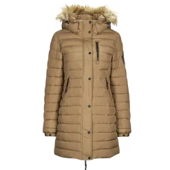 Superdry - FUJI HOODED MID LENGTH PUFFER Marron Discount