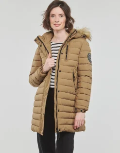 Superdry - FUJI HOODED MID LENGTH PUFFER Marron Discount