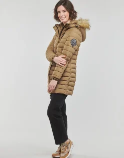Superdry - FUJI HOODED MID LENGTH PUFFER Marron Discount