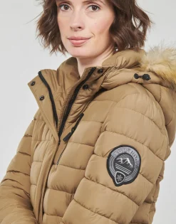Superdry - FUJI HOODED MID LENGTH PUFFER Marron Discount