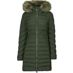 Superdry Manteaux^- FUJI HOODED MID FAUSSE FOURRURE