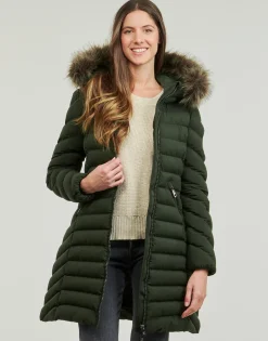 Superdry Manteaux^- FUJI HOODED MID FAUSSE FOURRURE