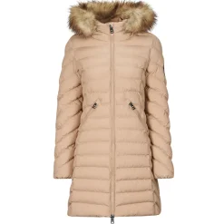 Superdry - FUJI HOODED MID FAUSSE FOURRURE< Manteaux