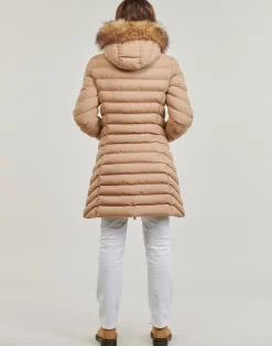 Superdry - FUJI HOODED MID FAUSSE FOURRURE< Manteaux