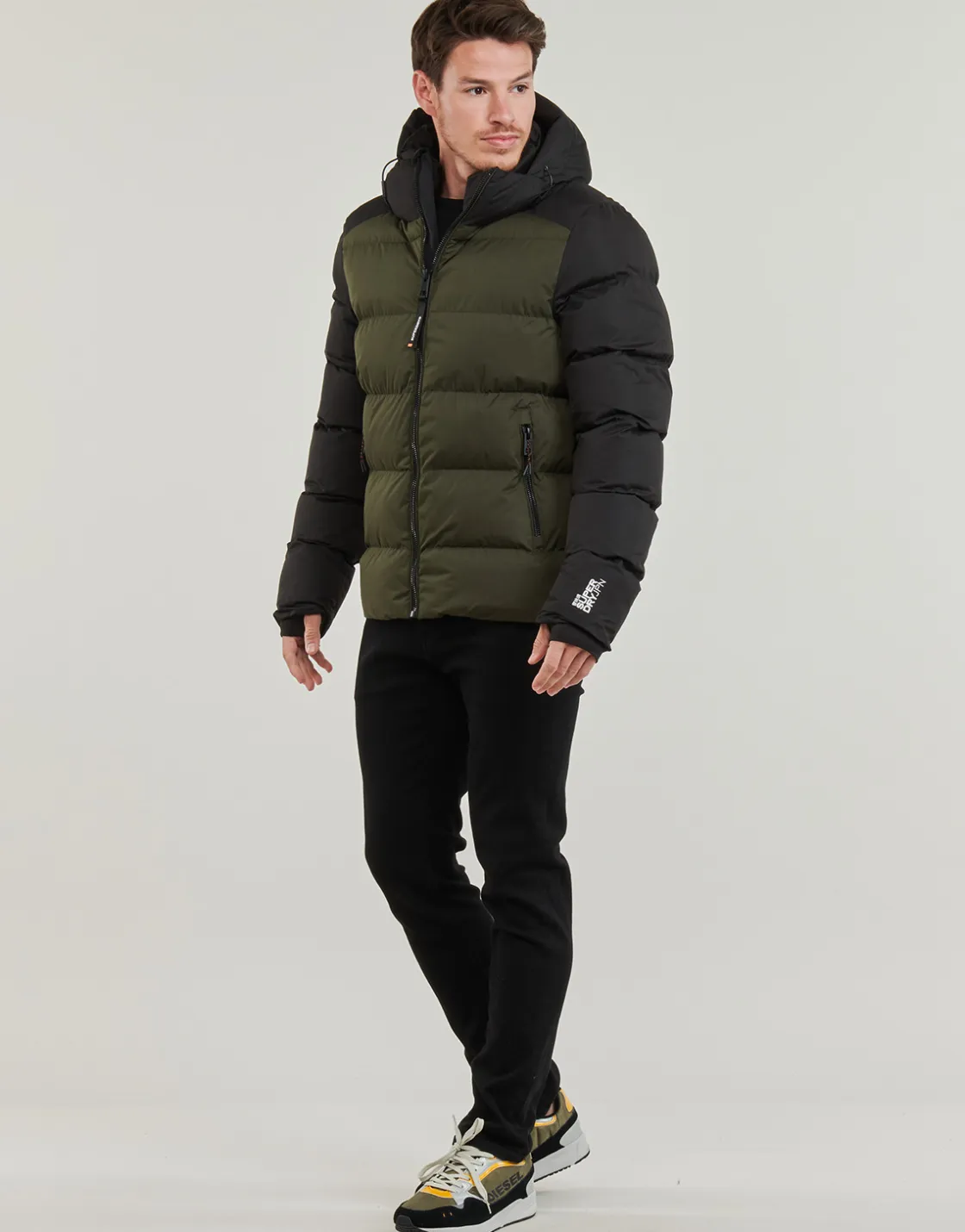 Superdry Manteaux^- HOODED COLOR BLOCK