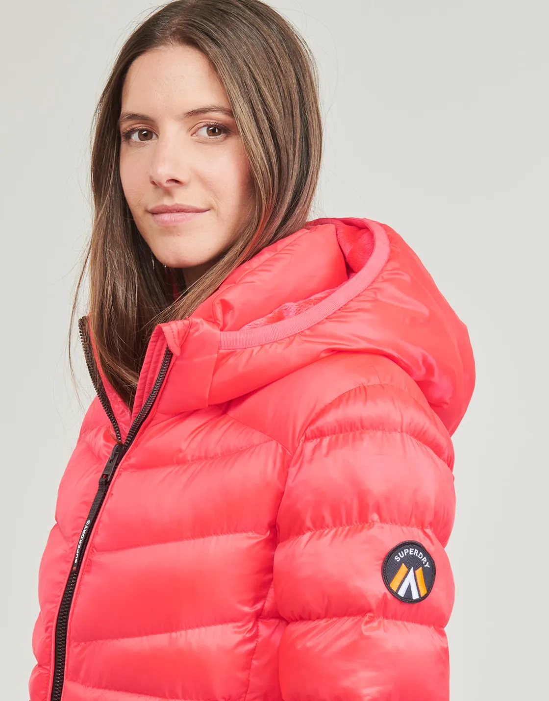 Superdry - HOODED FUJI PADDED JACKET Rose New