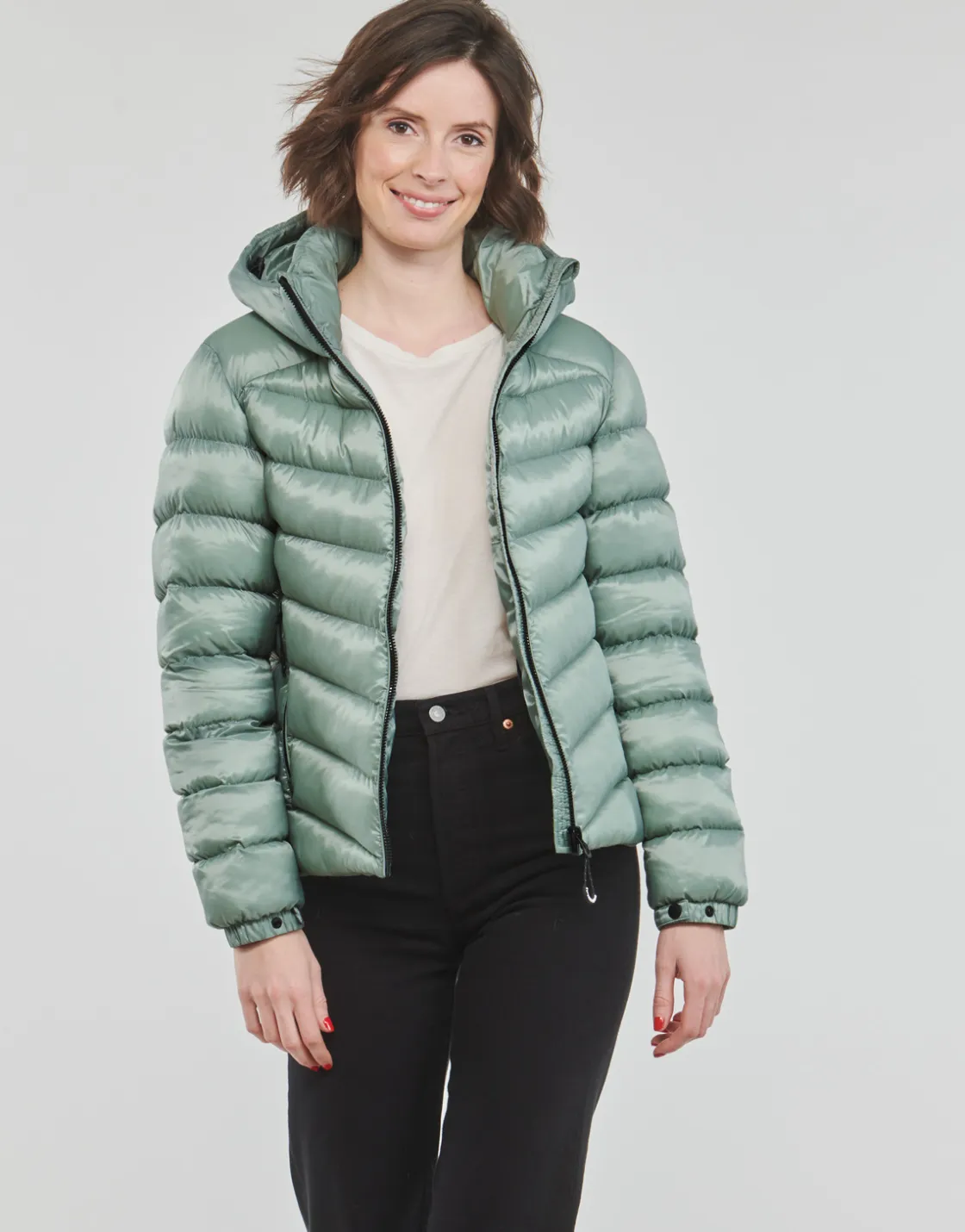 Superdry - HOODED FUJI PADDED JACKET Vert