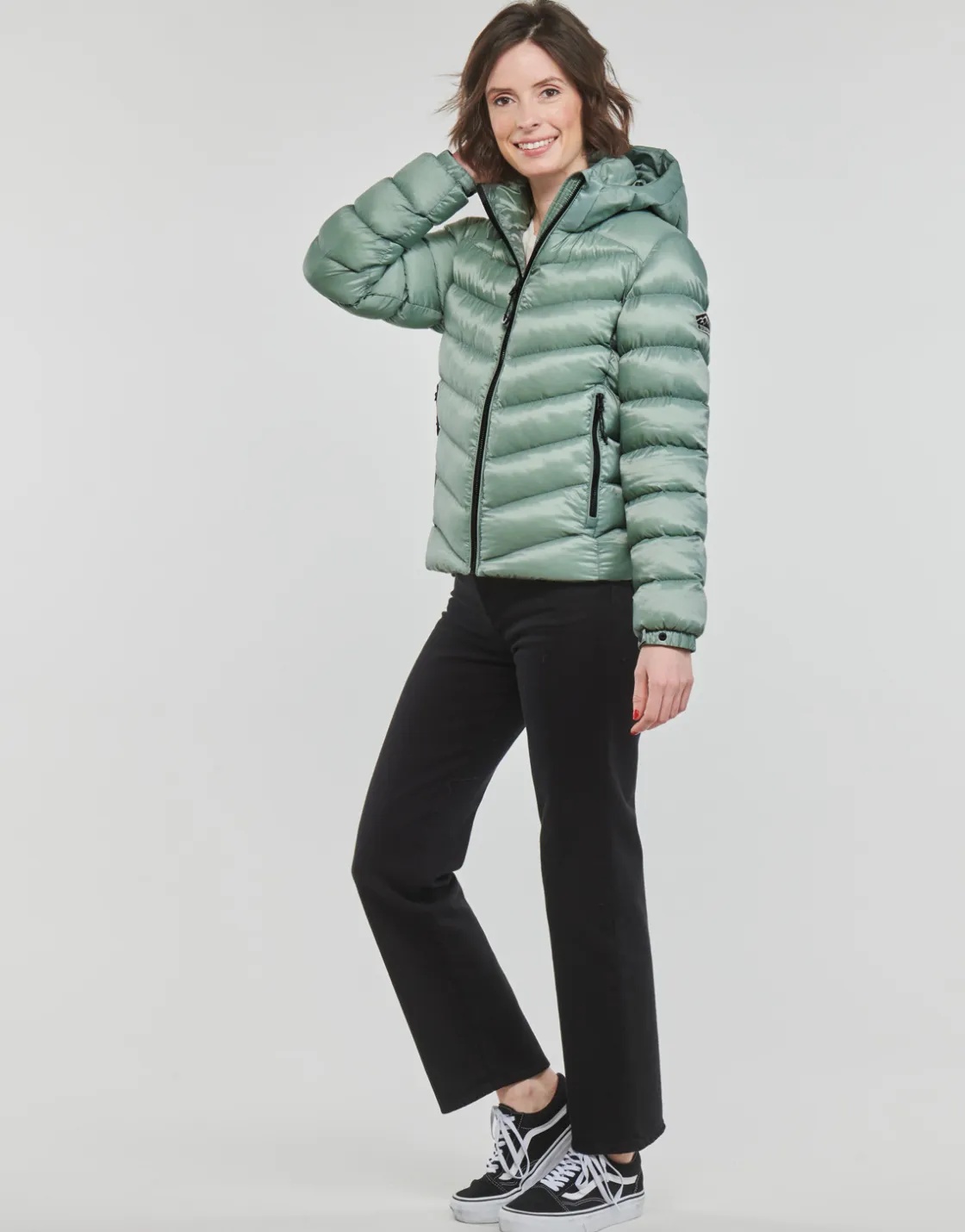 Superdry - HOODED FUJI PADDED JACKET Vert